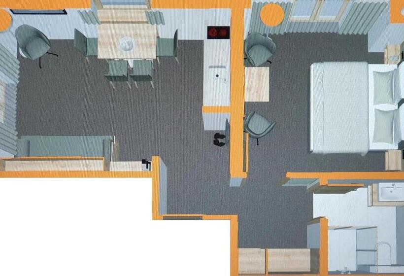 דירה בת חדר שינה 1 עם נוף, Gästehaus Fellner