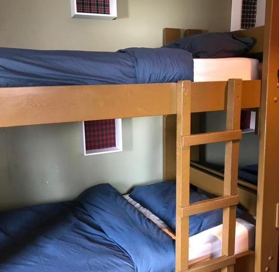 سرير فى غرفة مشتركة مزودة بحمام مشترك, Loch Ness Backpackers Lodge