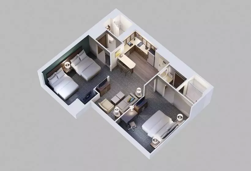 ２ベッドスイートルーム, Staybridge Suites Indianapolis Carmel, An Ihg