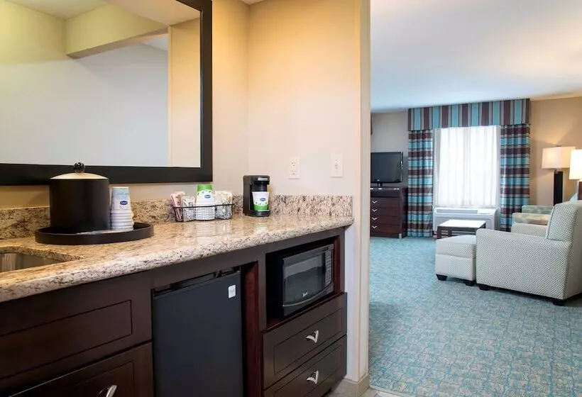 キングサイドベッドのスタンダードワンルーム, Hampton Inn & Suites Crawfordsville