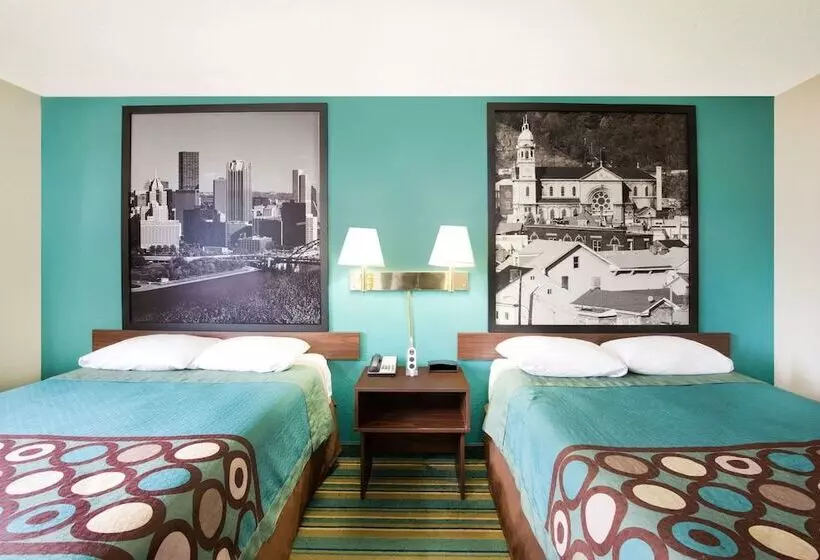 ２ダブルベッドのスタンダードルーム, Super 8 By Wyndham Pittsburgh Pa Airport University Area