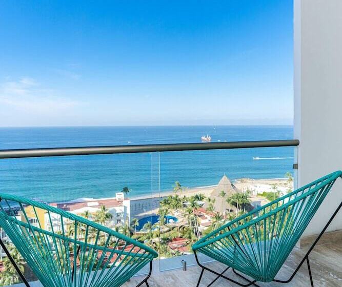 غرفة ديلوكس مطلّة علي البحر, Krystal Grand Puerto Vallarta