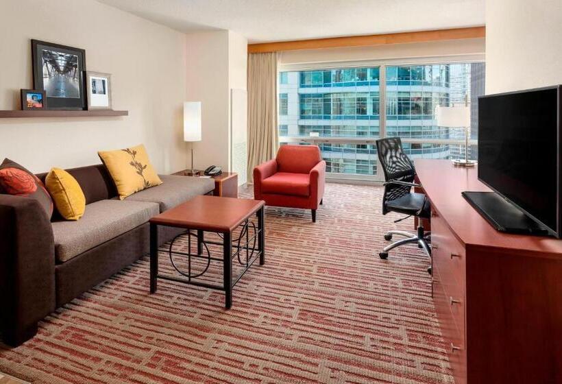 Suite med udsigt over byen, Residence Inn By Marriott Chicago Downtown/river North
