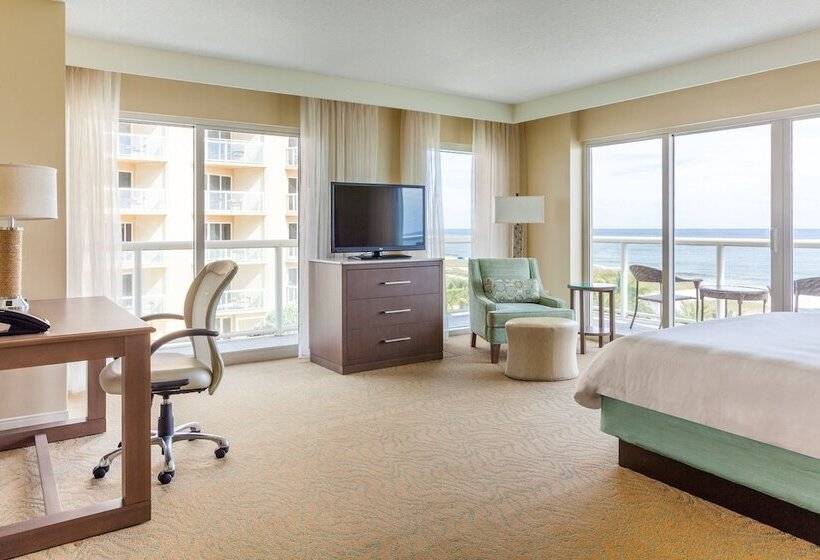 스탠다드 룸 더블 침대 바다 전망, Fort Lauderdale Marriott Pompano Beach Resort And Spa