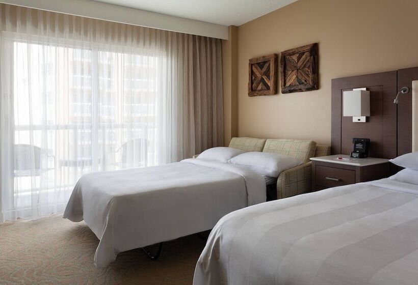 带2个双人床的标准工作室, Fort Lauderdale Marriott Pompano Beach Resort And Spa