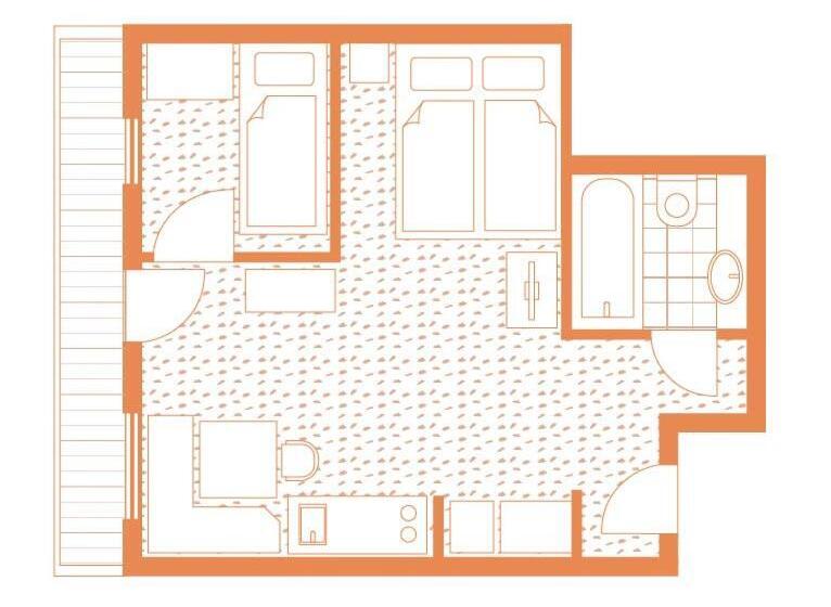 חדר משפחתי נוף להרים, Kathrin