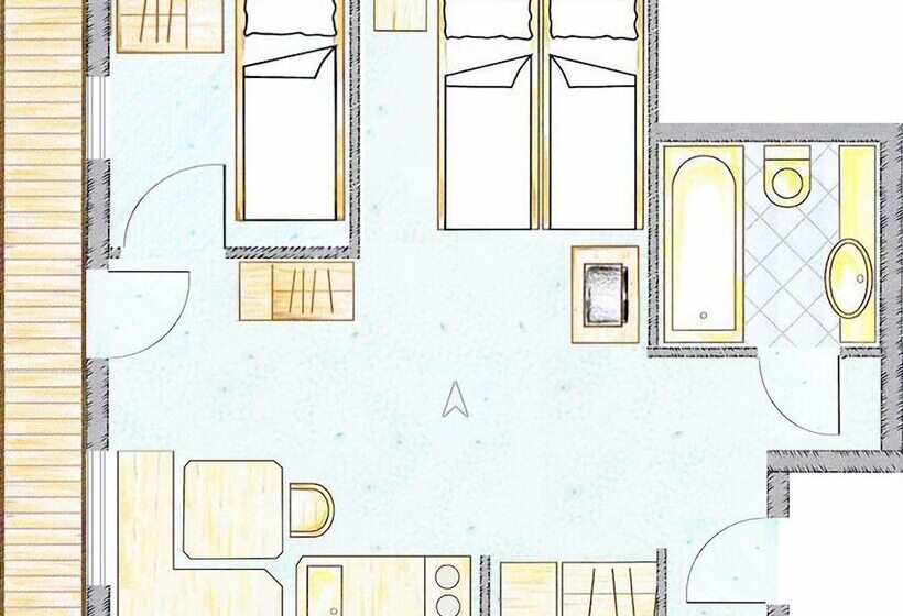 חדר משפחתי נוף להרים, Kathrin