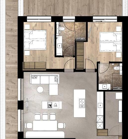 סוויטת דלוקס 2 חדרים, Gurglhof Superior