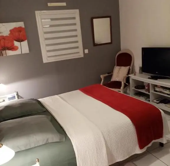 スタンダードルーム, Les Coquelicots Chambre D  Hote Avec Grand Lit Et Salle D Eau Privative Pour Une Persone Ou Un Coupl