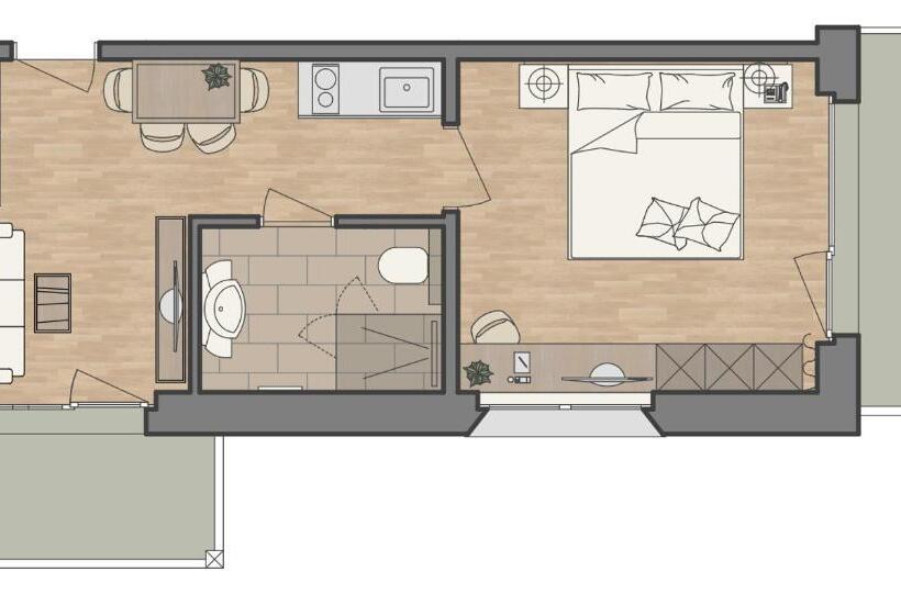 침실 1개 수피리어 아파트, Waldpark Hotel Garni