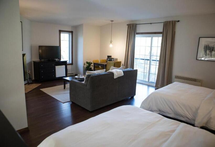 带按摩浴盆的套房, Le Montagnard – Auberge/hôtel & Chalets