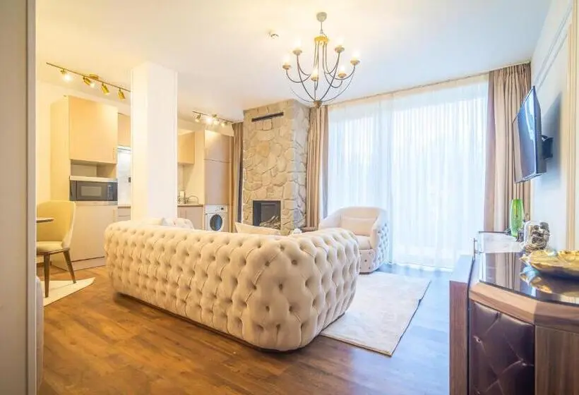 テラス付き1ベッドルームアパートメント, Aplend Hotel Ovruč