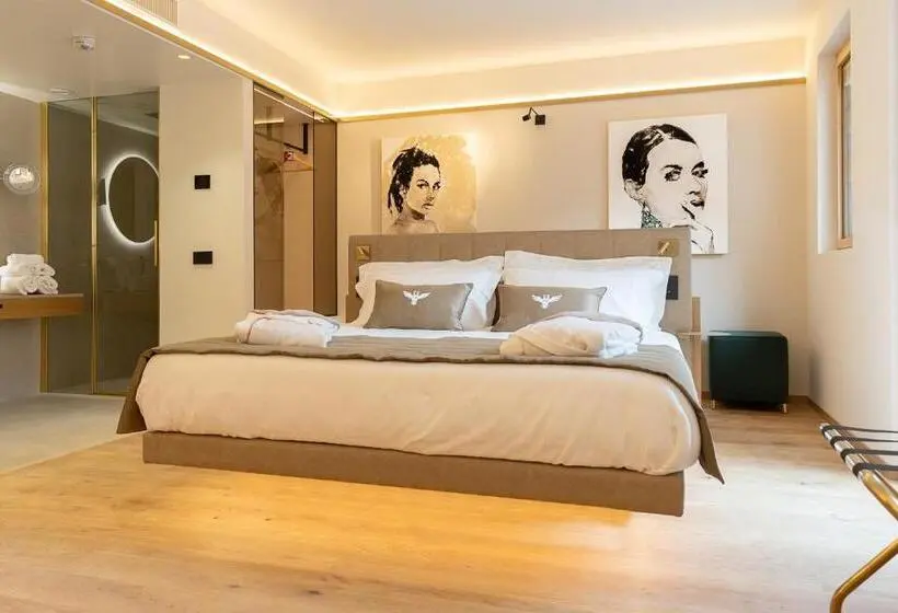 キングサイズベッドのスイートルーム, Relais Forte Benedek Wine & Spa   Adults Only