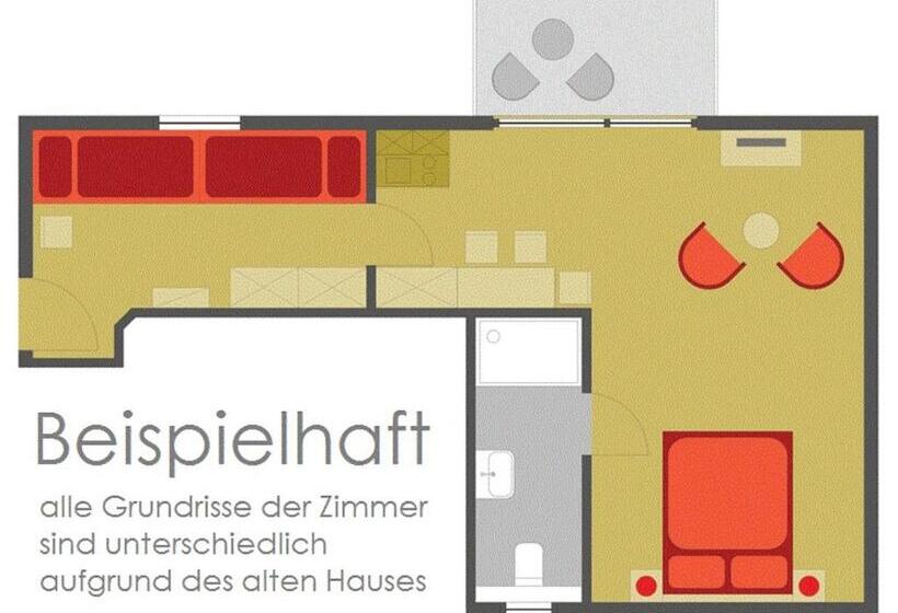 Апартаменты 1 Спальня, Hofhotel Krähenberg