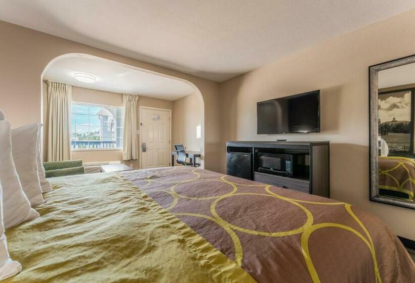 스탠다드 룸 킹사이즈 침대, Super 8 By Wyndham Lake Charles Northeast