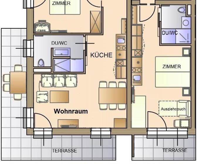 آپارتمان 2 خوابه, Pension Egger