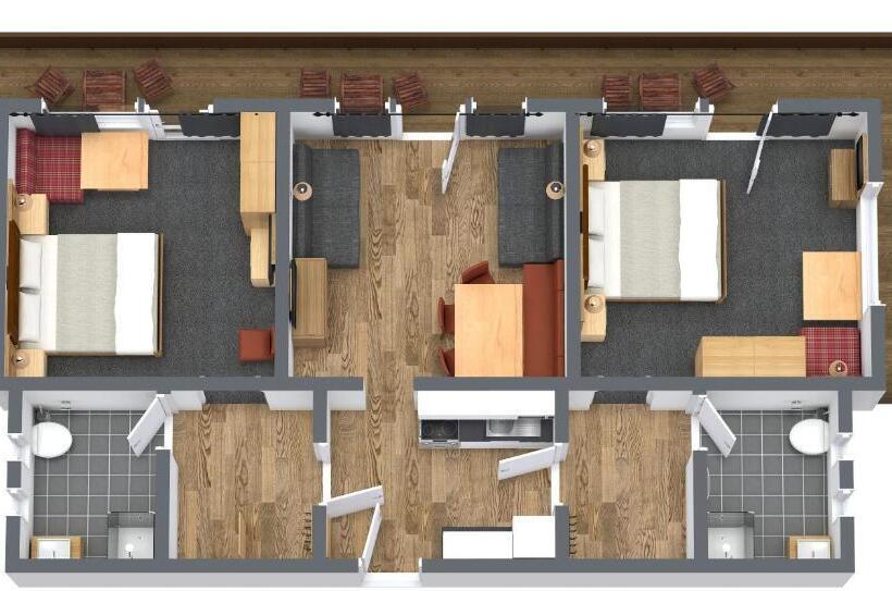 شقة ديلوكس غرفتين نوم, Birkenhof   Premium Apart & Suites