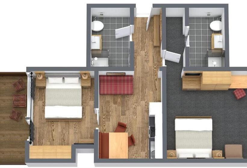 شقة كومفورت غرفتين نوم, Birkenhof   Premium Apart & Suites