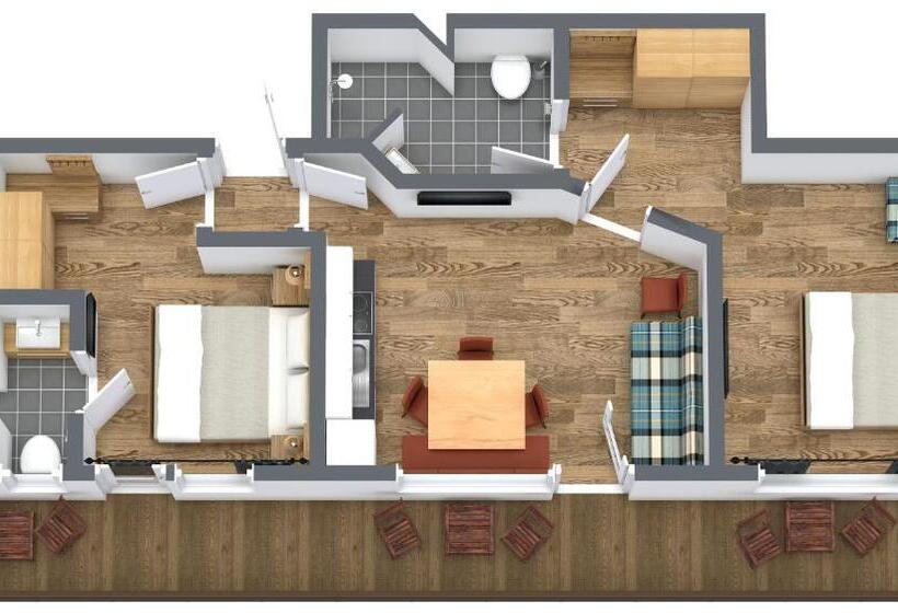 带1个卧室的豪华公寓, Birkenhof   Premium Apart & Suites