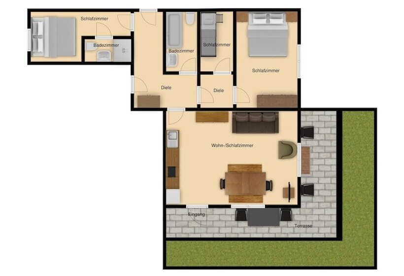 דירת שלושה חדרים, Alphotel Mittersill