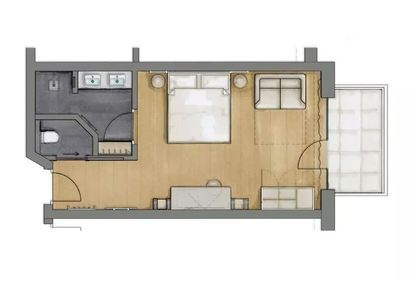 Deluxe-huone Parveke, Prokulus