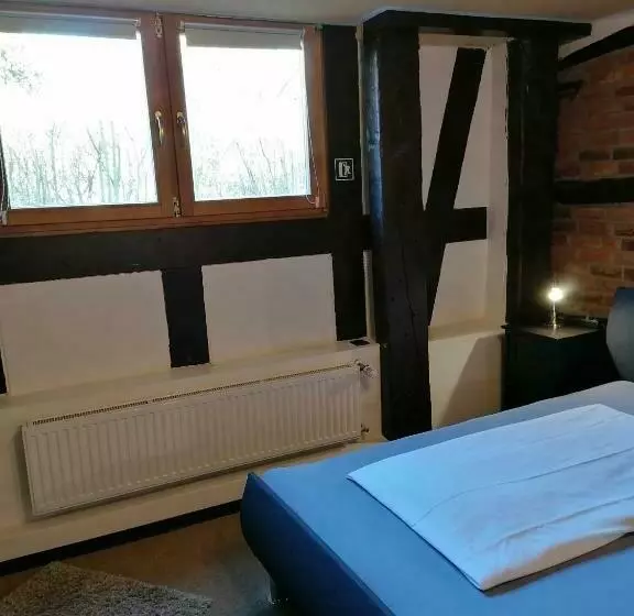 スタンダードシングルルーム, Pension Riverside In Leverkusen Hitdorf Am Rhein Zentral An Der A1 Und 59
