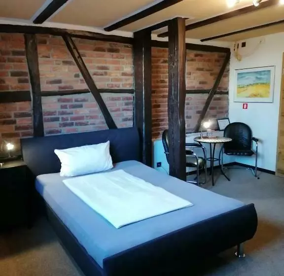 スタンダードシングルルーム, Pension Riverside In Leverkusen Hitdorf Am Rhein Zentral An Der A1 Und 59