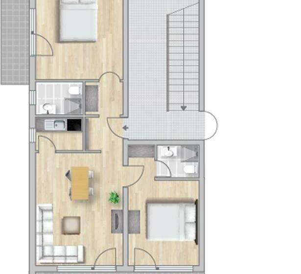 带2个卧室的公寓, Das Schönanger Ferienwohnungen