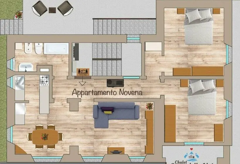 １ベッドルームアパートメント, Chalet Cuore Delle Alpi