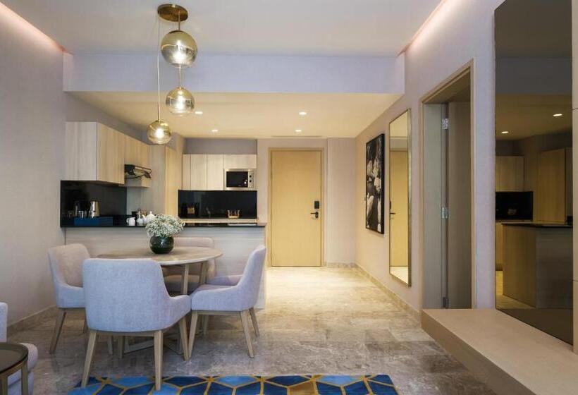 آپارتمان 1 خوابه با چشمانداز استخر, Maani Muscat Hotel & Suites