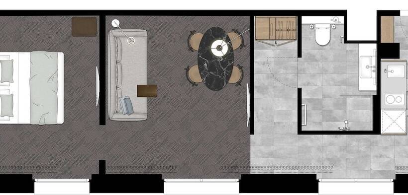 带1个卧室的公寓, Adina Apartment Hotel Dusseldorf