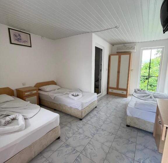 חדר סטנדרט לשלושה עם נוף לבריכה, İpsos Hotel Beldi̇bi̇