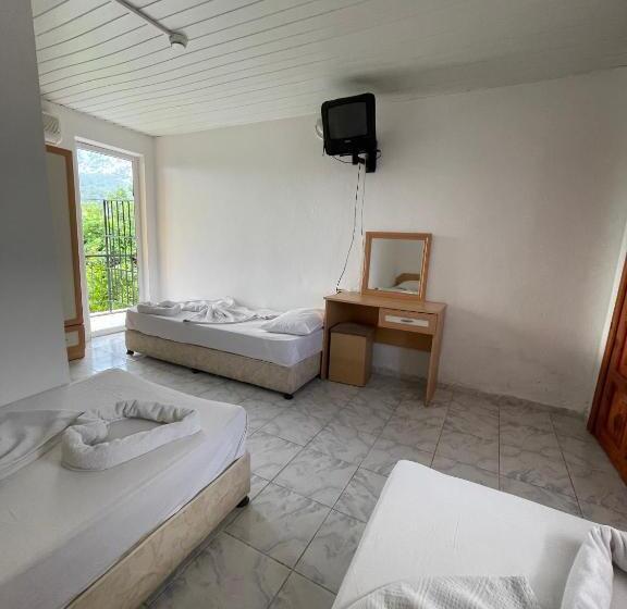 חדר סטנדרט לשלושה עם נוף לבריכה, İpsos Hotel Beldi̇bi̇