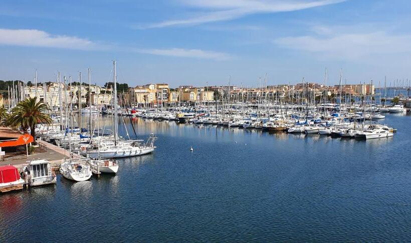 스탠다드 발코니 룸 바다 전망, Hôtel Port Beach