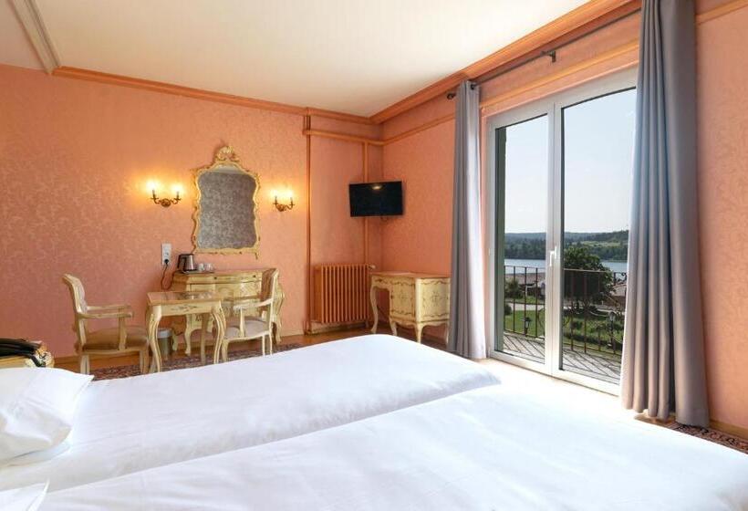 חדר סופריור עם מרפסת, Hôtel Restaurant Le Lac