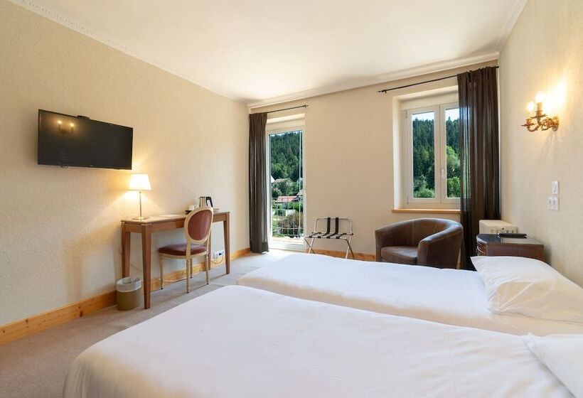 חדר סטנדרט עם מרפסת, Hôtel Restaurant Le Lac