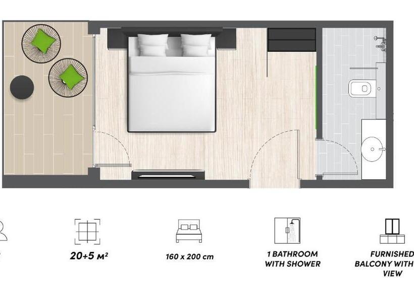 Номер Стандарт Вид на Море с Балконом, Olive Villas Beach