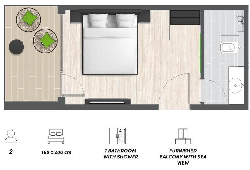 Номер Стандарт Вид на Море с Балконом, Olive Villas Beach