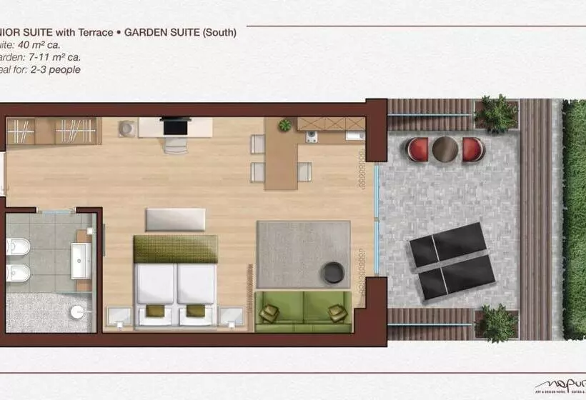 سوئیت جونیور با تراس, Art & Design Hotel Napura