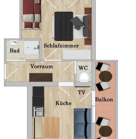 1 Bedroom Apartment Lake View, Pension Mühlenheim