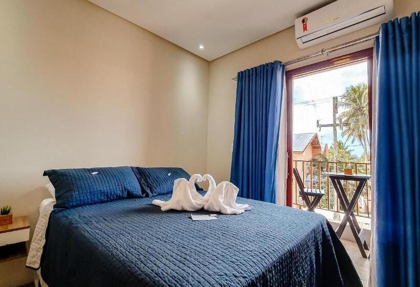 스탠다드 발코니 룸 바다 전망, Pousada Sete Mares