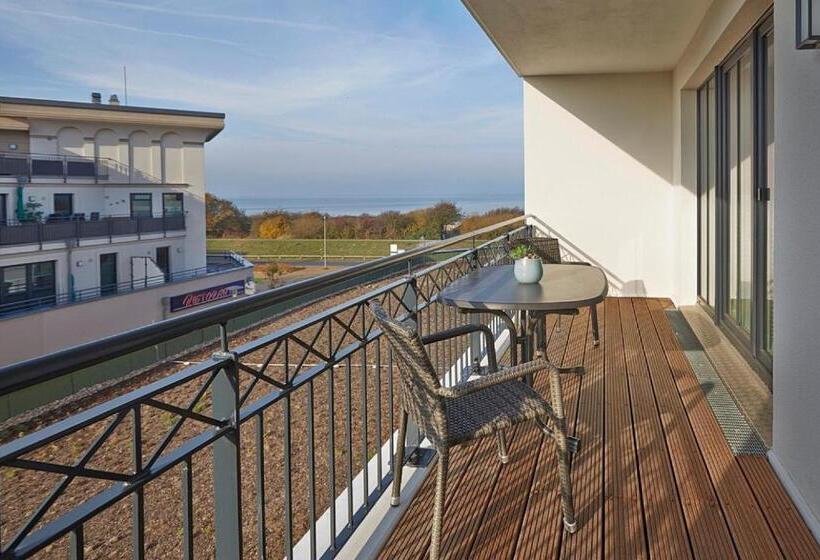 Апартаменты 1 Спальня с Балконом, Aparthotel Waterkant Suites Fewos Am Meer Mit Spa