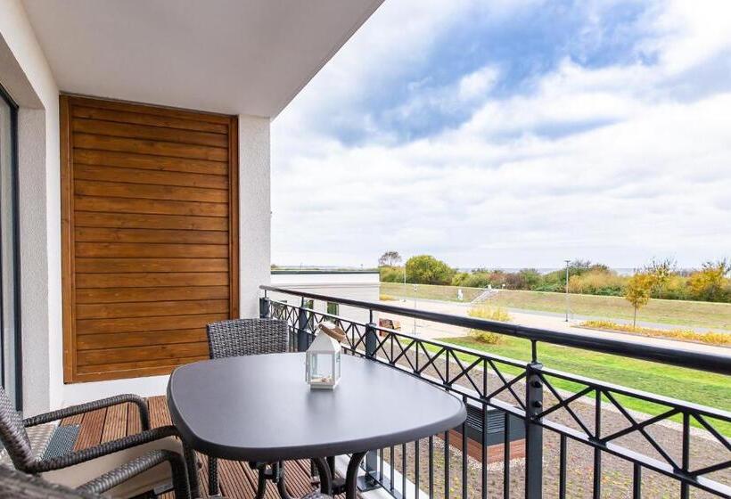 Апартаменты 1 Спальня с Балконом, Aparthotel Waterkant Suites Fewos Am Meer Mit Spa