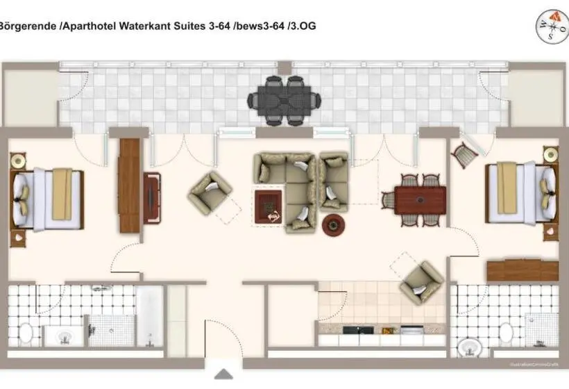 スイート（家族用）, Aparthotel Waterkant Suites   Fewos Am Meer Mit Spa