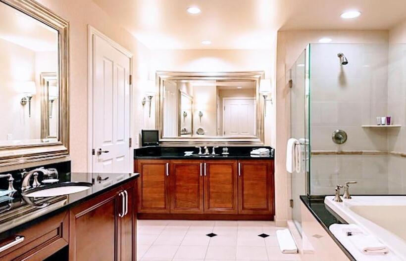 스위트, Strip & Sphere View   Separate Living Room   2 Full Bath   Full Kitchen   Balcony   900 Sqft   Mgm S