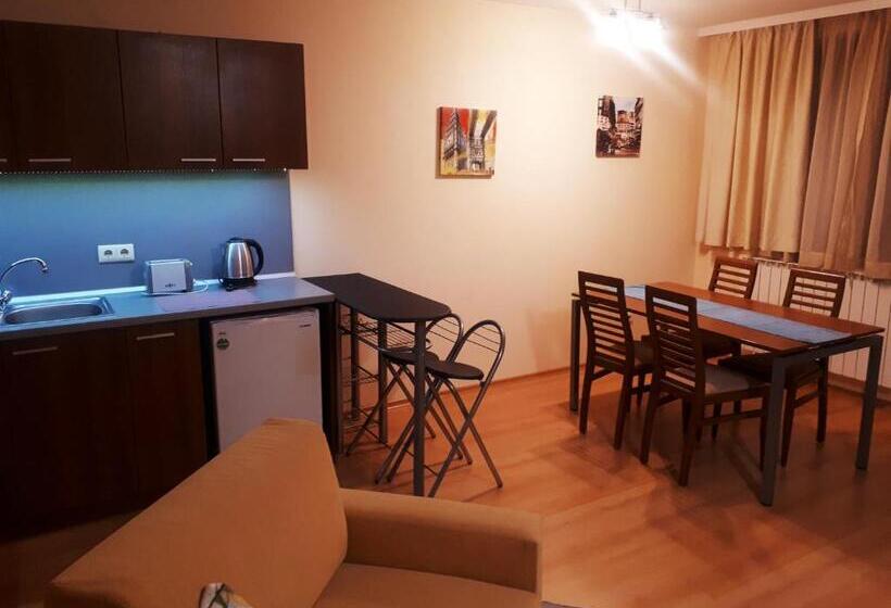 דירת חדר עם טרסה, Enjoy Studios And Lovely Apartment Villa Park