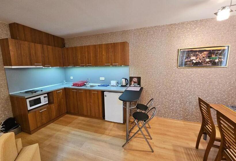 דירת חדר עם טרסה, Enjoy Studios And Lovely Apartment Villa Park