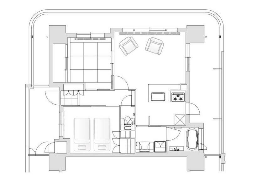 带1个卧室的带海景的公寓, クリスタルエグゼ南紀白浜2