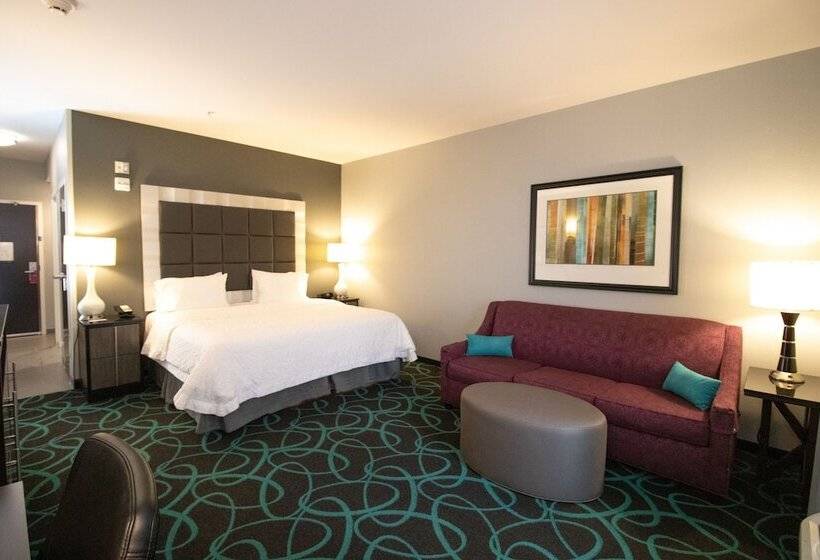 带大床的标准间, Hampton Inn Kearney