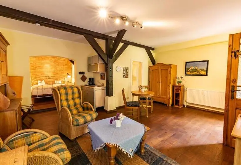 テラス付き１ベッドルームアパートメント, Das Gutshaus Solzow Mecklenburgische Seenplatte Müritz